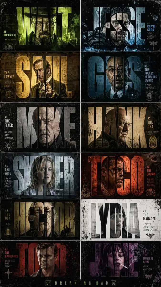Breaking Bad Character Poster