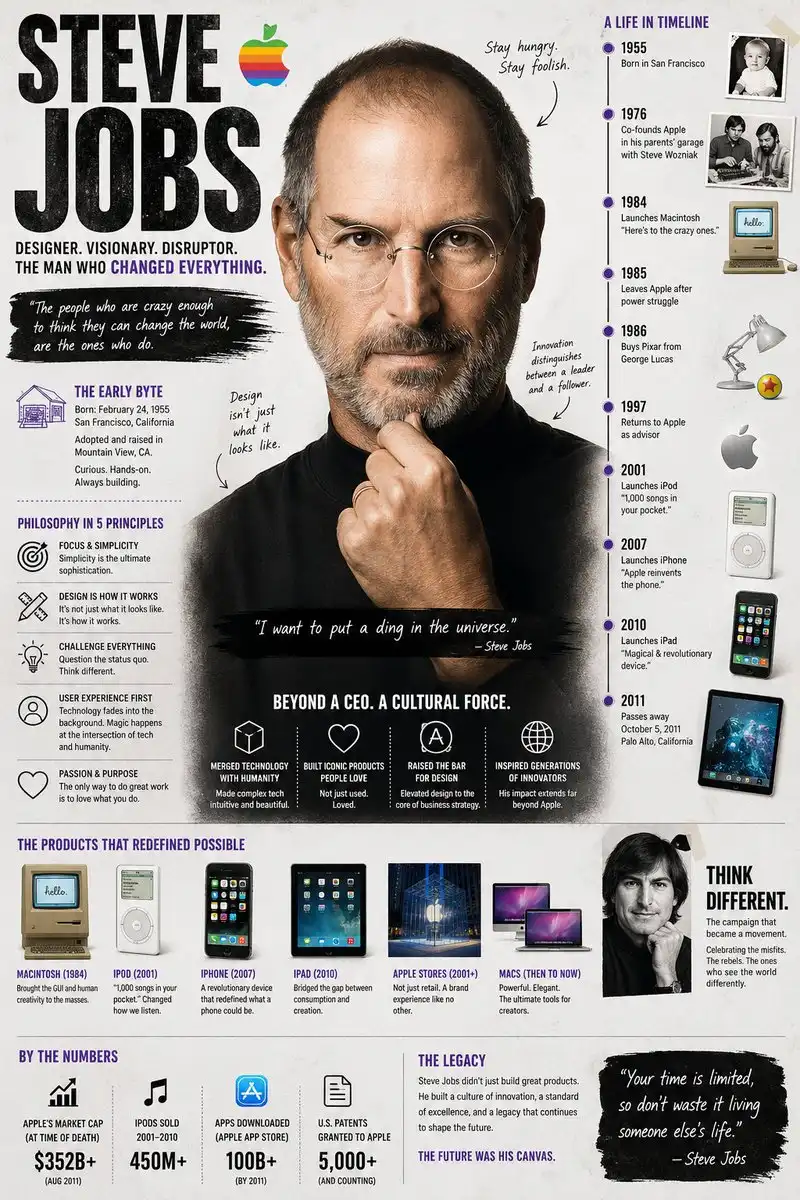 Steve Jobs Infographic